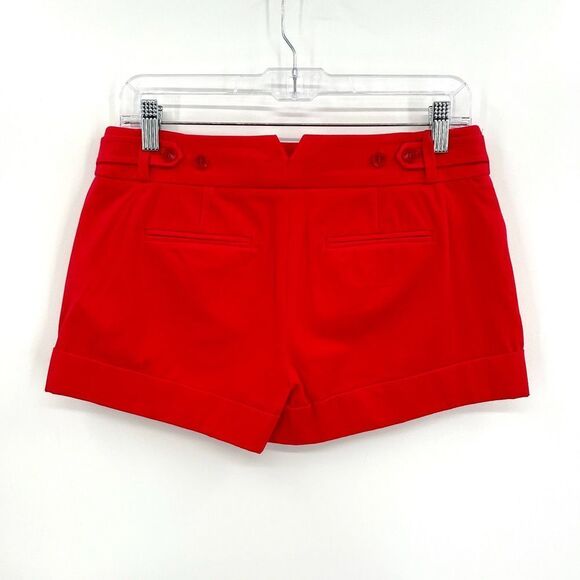 NWT BCBG Maxazria Lipstick Red Symon Cuffed Chino Shorts Size Small - Picture 3 of 6
